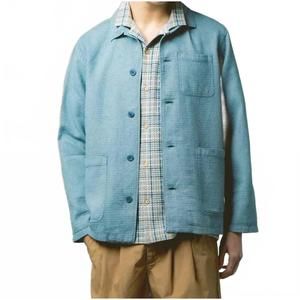 NEW KESTIN ormiston linen waffle jacket in denim blue